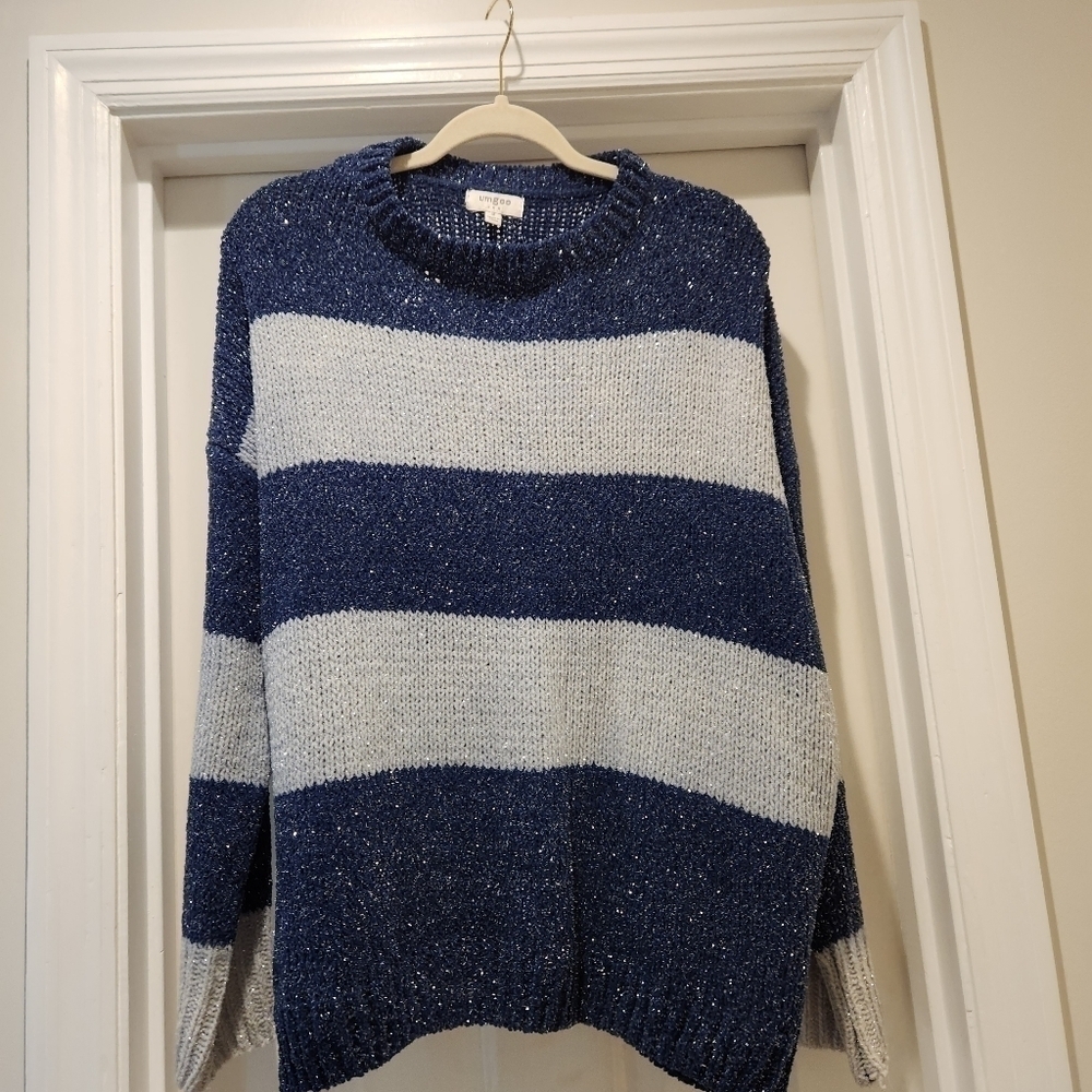 Umgee USA silver sparkle knit sweater